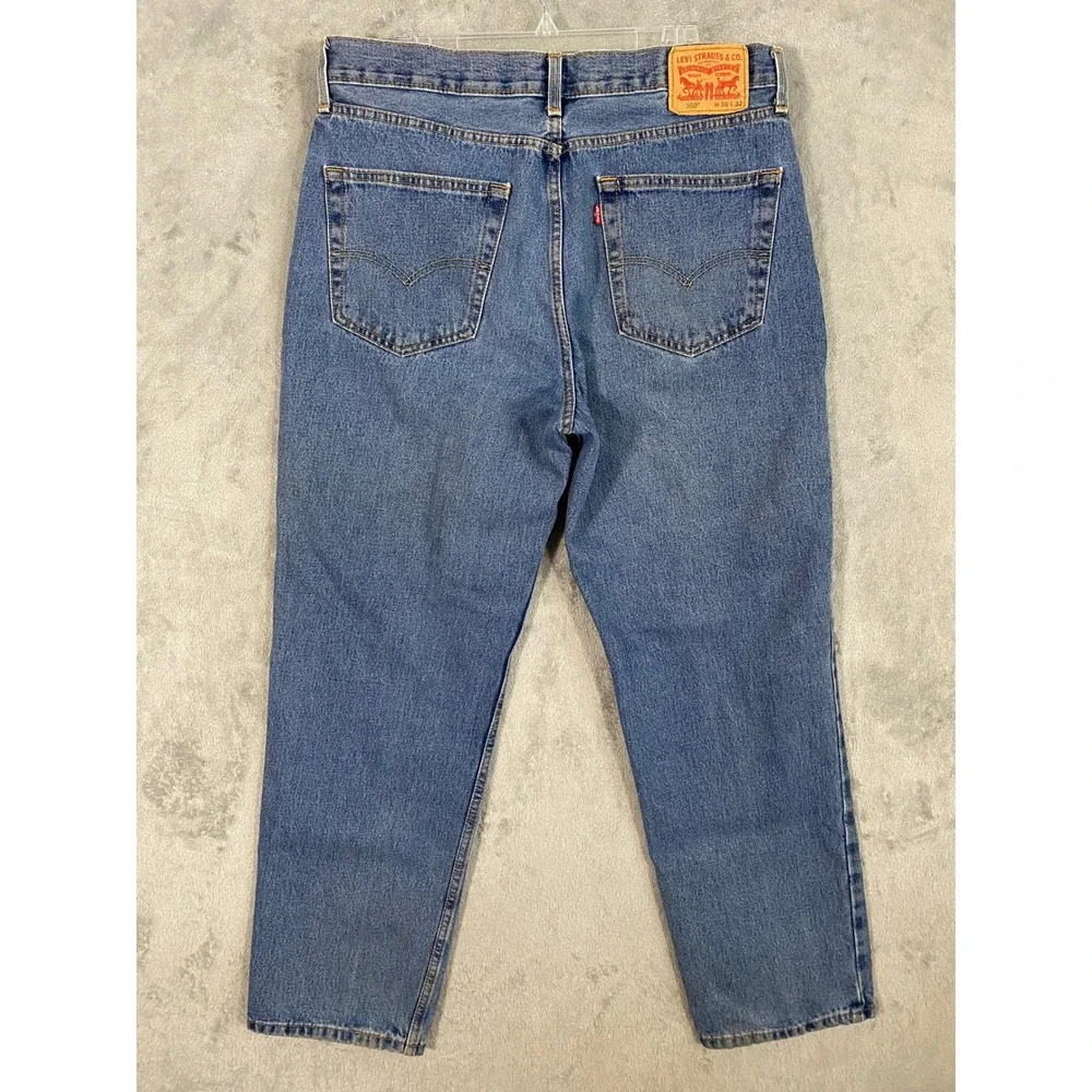 Levi's Jeans Mens 36x32 Blue 550 Relaxed Fit Tapered Leg Medium Wash Denim